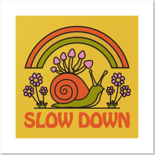 Snail and Flower Posters and Art